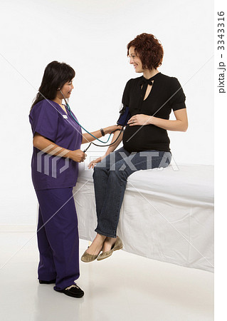 Pregnant woman exam. Pregnant woman exam. 3343316