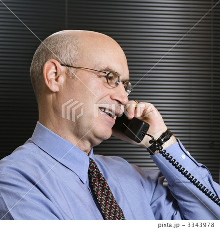 Businessman on telephone. Businessman on telephone. 3343978