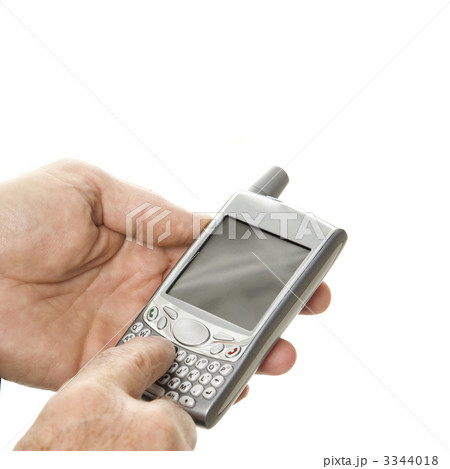 Businessman using PDA. 3344018