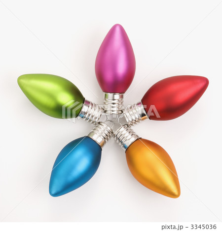 Multicolored Christmas ornaments. 3345036