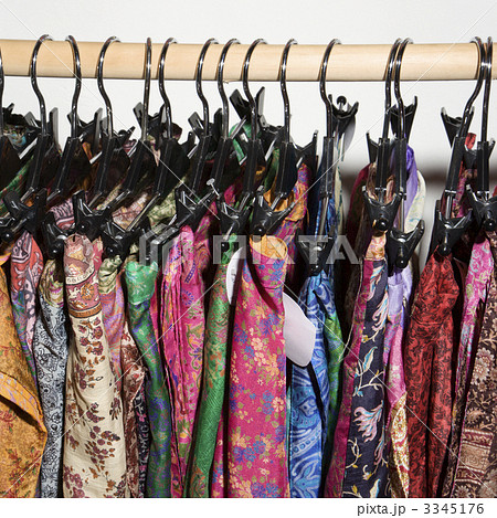 Colorful clothes on rack. 3345176