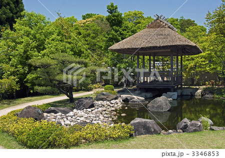 好古園　築山池泉の庭　臨泉亭 3346853