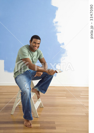Man with paint brush. Man with paint brush. 3347090