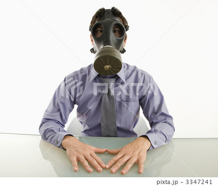 Man wearing gas mask. 3347241