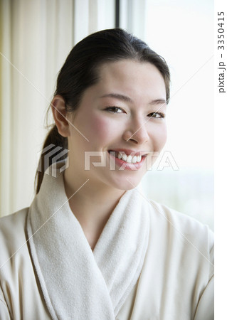 Woman in bathrobe. Woman in bathrobe. 3350415