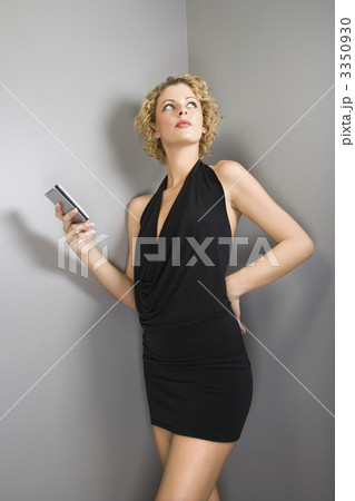 Woman holding PDA. 3350930