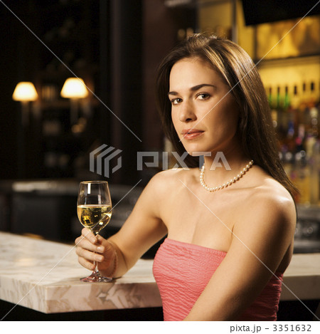 Woman drinking wine. 3351632