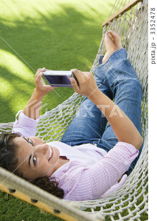 Female in hammock. 3352478