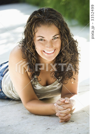 Woman doing yoga.の写真素材 [3352499] - PIXTA