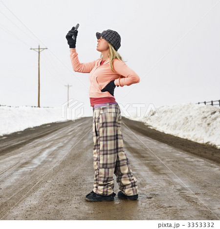 Woman with cell phone. Woman with cell phone. 3353332