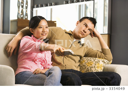 Couple watching TV. Couple watching TV. 3354049