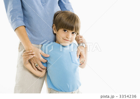Boy with mother. Boy with mother. 3354236