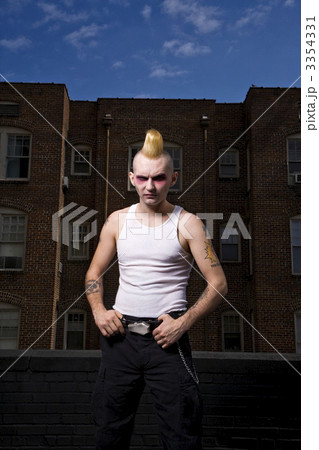 Portrait of a punk outside. 3354331