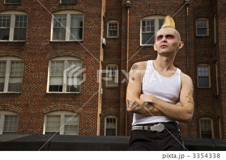 Portrait of a punk outside. 3354338