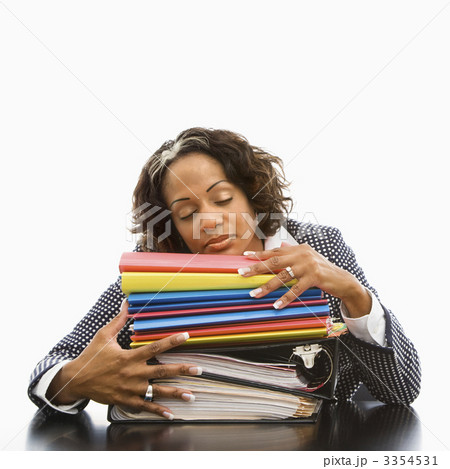 Overworked businesswoman. 3354531