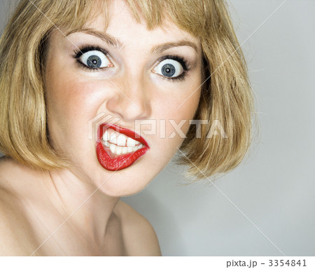 Woman looking crazy. 3354841