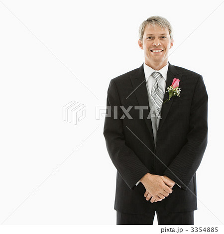 Groom in tuxedo. 3354885
