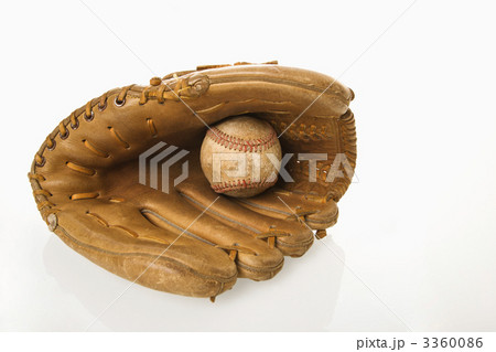 Baseball in glove. 3360086
