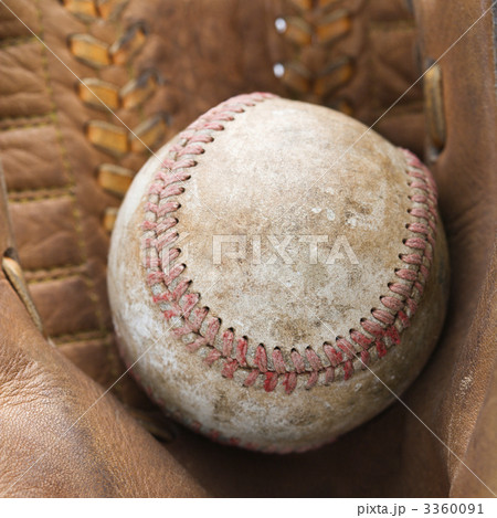 Baseball in glove. 3360091