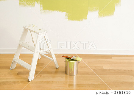 Ladder and paint supplies. Ladder and paint supplies. 3361316
