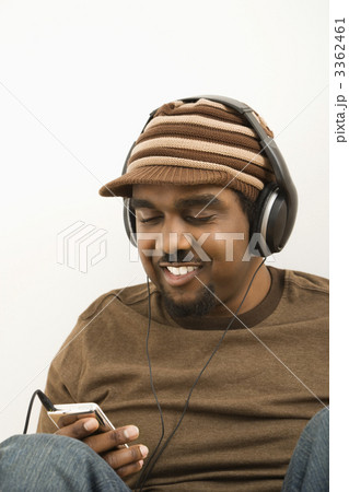 Man with mp3 player. 3362461