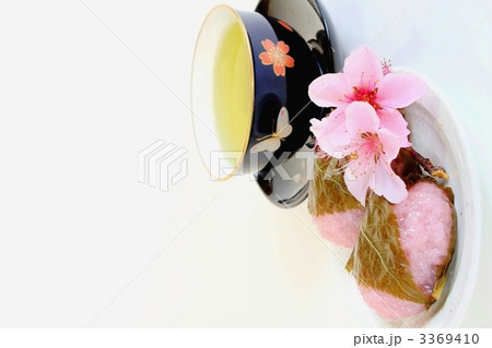 桜もちと緑茶 桜もちと緑茶 3369410