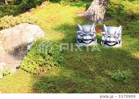 鬼瓦と苔の庭 鬼瓦と苔の庭 3370909