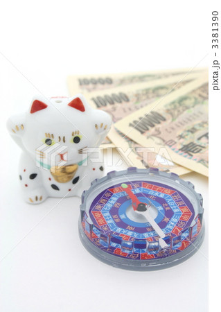 風水コンパスと招き猫 金運 風水コンパスと招き猫 金運 3381390