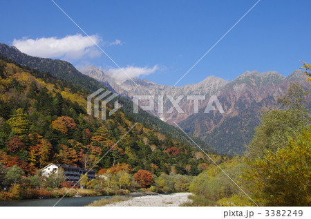 上高地紅葉・田代橋から 3382249