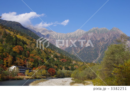 上高地紅葉・田代橋から 3382251