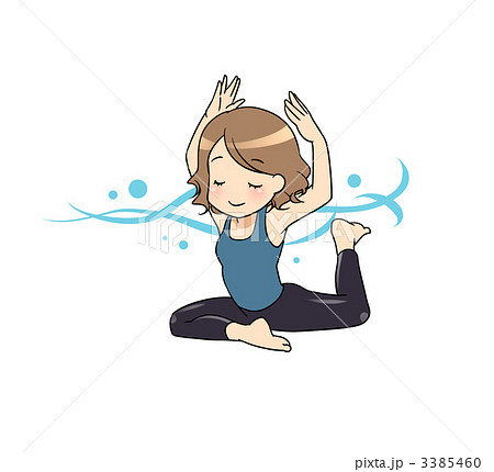 ヨガでリラックス中の女性 3385460