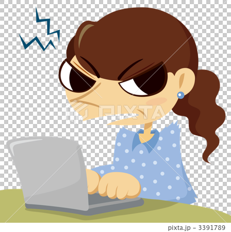 Lady and laptop computer 3391789