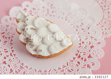 羽根のクッキー（桃色バック） 3392127