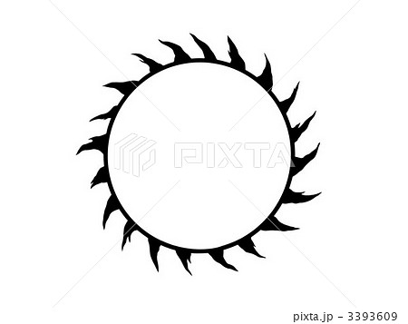 太陽 イラスト 輪のイラスト素材