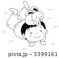 寝転がるうさぎと男の子 3399161