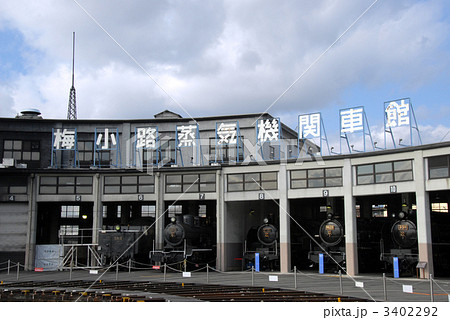 梅小路蒸気機関車館の扇型車庫 3402292