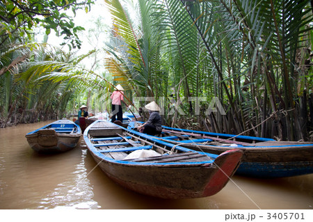 メコンデルタの川下り 3405701