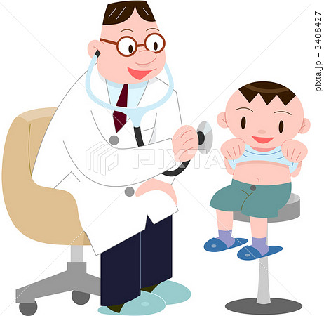 若い先生診察子供 若い先生診察子供 3408427