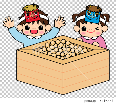 Setsubun pea and ogre's face child Setsubun pea and ogre's face child 3416271