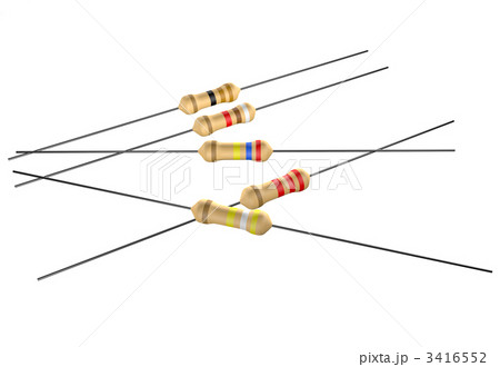 抵抗 抵抗器 電子部品のイラスト素材