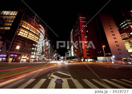 福岡　天神 夜景　三越　大丸　 3419727