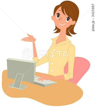 パソコンと女性（フェミニン） 3425997