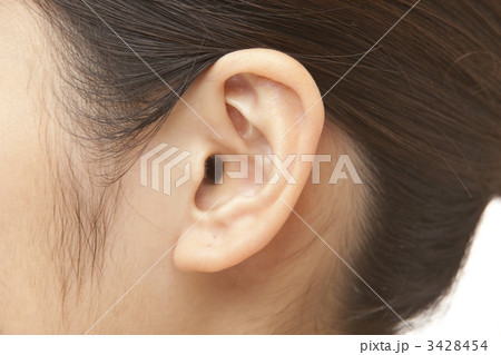 耳 人物 女性の写真素材