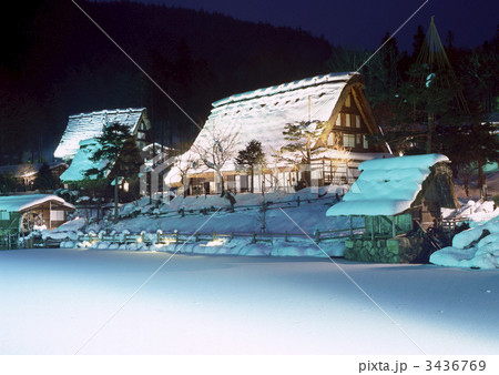 飛騨の里ライトアップ 3436769