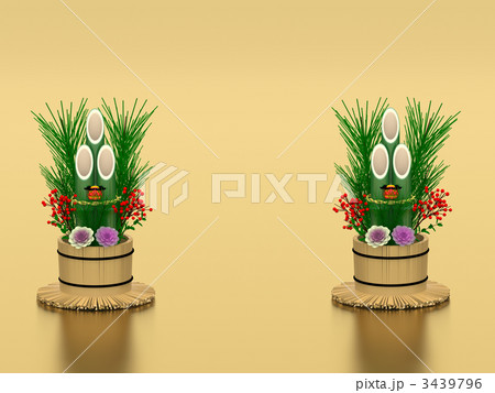 門松　金色 3439796