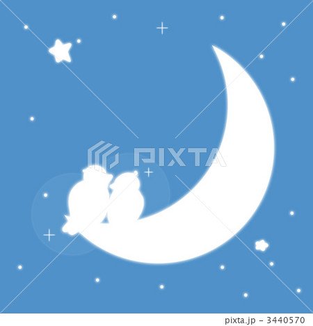 月夜(三日月)と鳥たち 月夜(三日月)と鳥たち 3440570