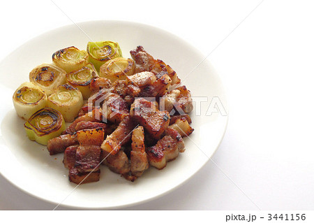 豚バラ肉とリーキの焼き鳥風 3441156