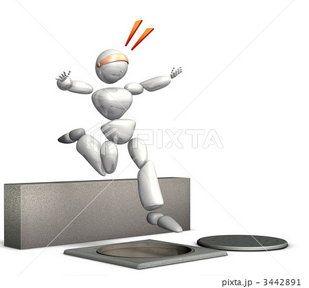 慌て者を表す3DCGイラスト 慌て者を表す3DCGイラスト 3442891