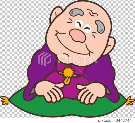 落語家　噺家　おじいさんのイラスト 3443744