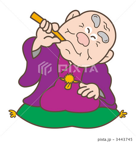 噺家　シルバー　おじいさんのイラスト 3443745
